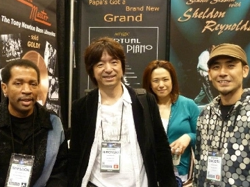 Sheldon Reynolds with Hiroyuki Itoh, Akiko Otsuki and Shigeru Tanabu of Crypton of Japan