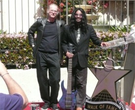 Tony Newton and Hans Adamson at Funk Brothers at Hollywood Walk of Fame event